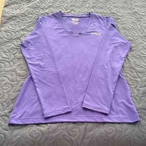 FILA Women's Lavender Long Sleeve Top